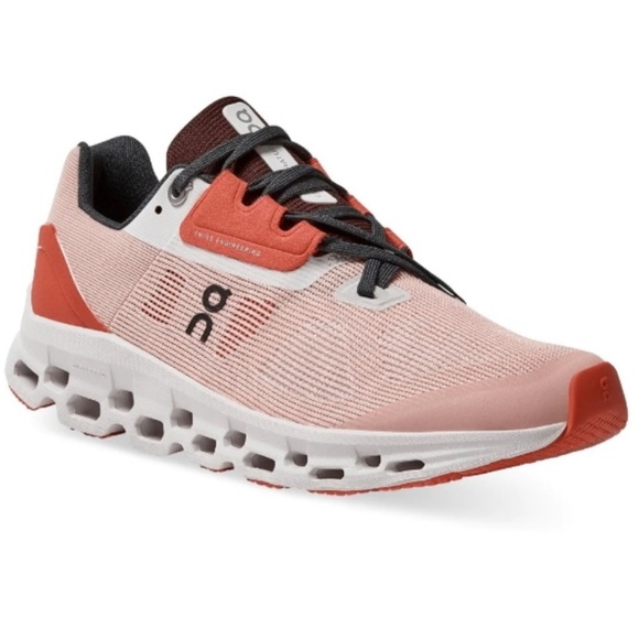 On Cloud Women’s stratus 2.0 Rose/Red size 7 Like new - Picture 1 of 16